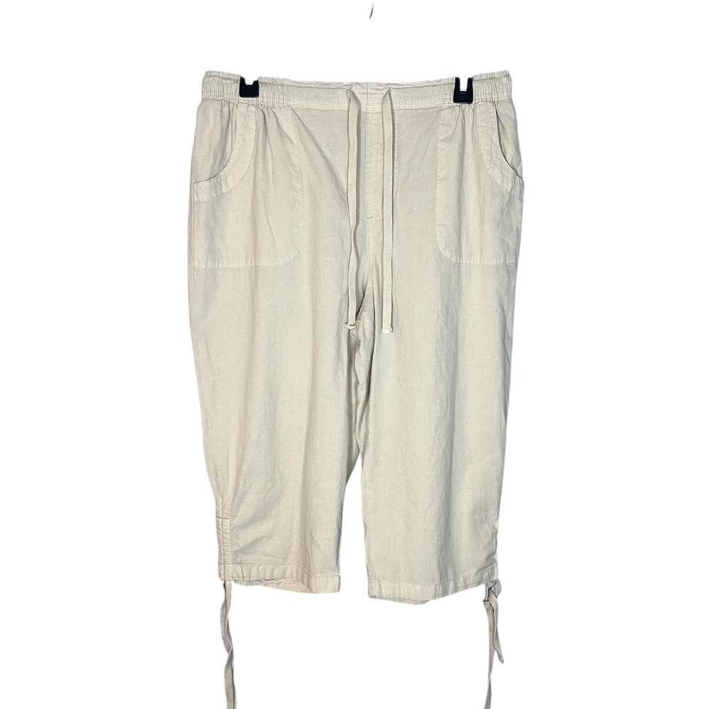 Gloria Vanderbilt NWT Women's Tan Cropped Capri Peddle Pusher Pants PL